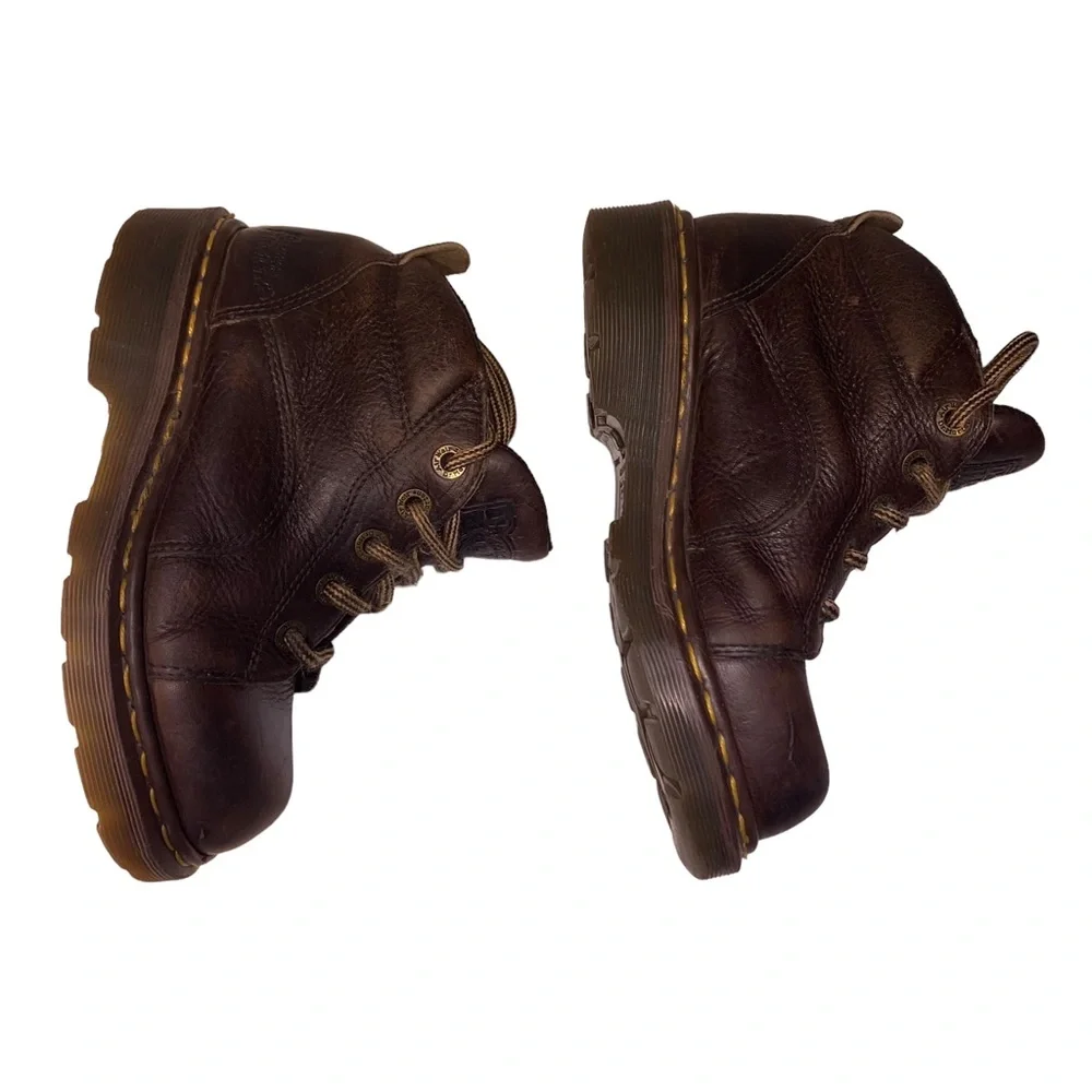 Dr. Martens 8444 Lace-Up High Top Brown Leather Boots Size UK 2 US 3